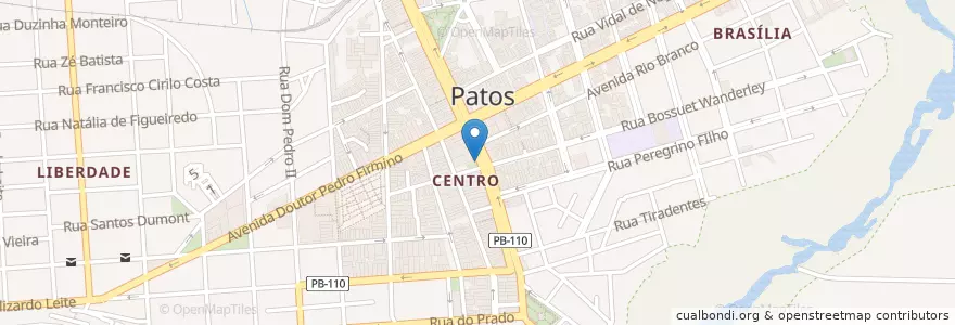 Mapa de ubicacion de Taxi Banco do Brasil en 巴西, 东北部, 帕拉伊巴, Região Metropolitana De Patos, Região Geográfica Intermediária De Patos, Região Geográfica Imediata De Patos, Patos.