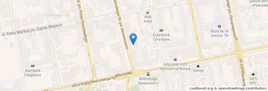 Mapa de ubicacion de Абсолют банк en Rússia, Уральский Федеральный Округ, Свердловская Область, Городской Округ Екатеринбург.