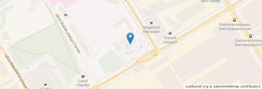 Mapa de ubicacion de Автомойка en Russie, District Fédéral De L'Oural, Oblast De Sverdlovsk, Городской Округ Екатеринбург.