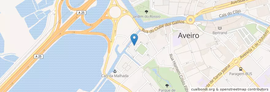 Mapa de ubicacion de Restaurante Onda Verde en Portugal, Aveiro, Centro, Baixo Vouga, Aveiro, Glória E Vera Cruz.