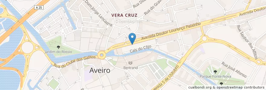 Mapa de ubicacion de Activo bank by Millennium bcp en پرتغال, Aveiro, Centro, Baixo Vouga, Aveiro, Glória E Vera Cruz.