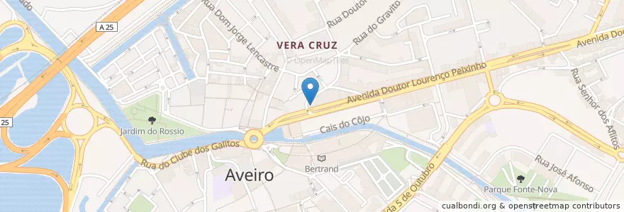 Mapa de ubicacion de Novo Banco en 포르투갈, Aveiro, Centro, Baixo Vouga, Aveiro, Glória E Vera Cruz.