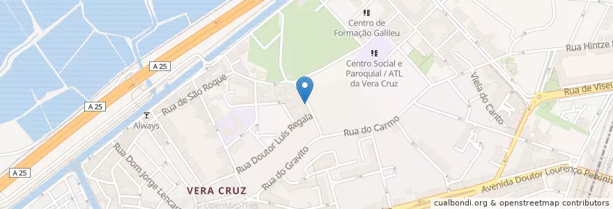 Mapa de ubicacion de Salão do Reino das Testemunhas de Jeová en 葡萄牙, Aveiro, Centro, Baixo Vouga, Aveiro, Glória E Vera Cruz.