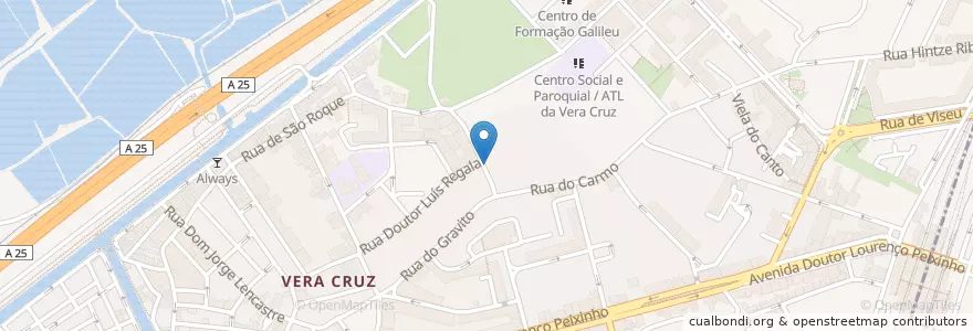 Mapa de ubicacion de Restaurante Santa Joana en البرتغال, آويرو, الوسطى, فوغا السفلى, آويرو, Glória E Vera Cruz.