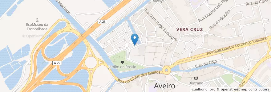 Mapa de ubicacion de Adamastor en 葡萄牙, Aveiro, Centro, Baixo Vouga, Aveiro, Glória E Vera Cruz.
