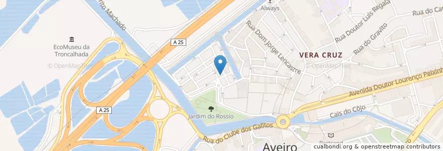 Mapa de ubicacion de Alavarium en Portugal, Aveiro, Centro, Baixo Vouga, Aveiro, Glória E Vera Cruz.