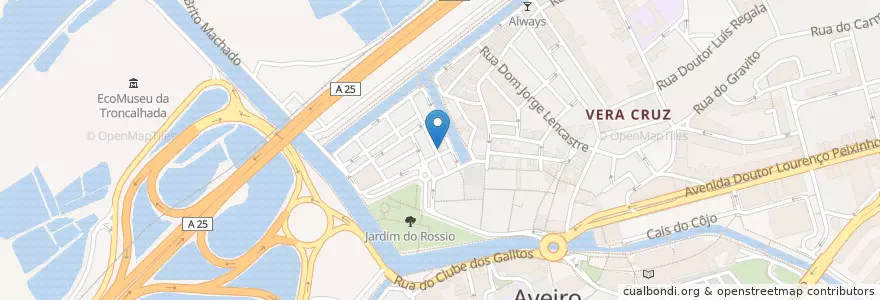 Mapa de ubicacion de O Mercantel en Portogallo, Aveiro, Centro, Baixo Vouga, Aveiro, Glória E Vera Cruz.