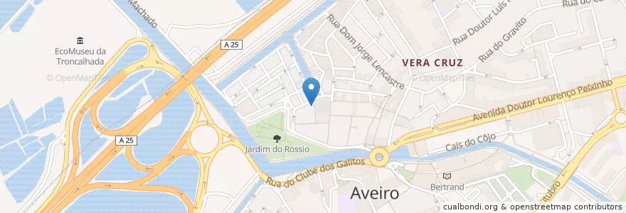 Mapa de ubicacion de O Telheiro en 포르투갈, Aveiro, Centro, Baixo Vouga, Aveiro, Glória E Vera Cruz.