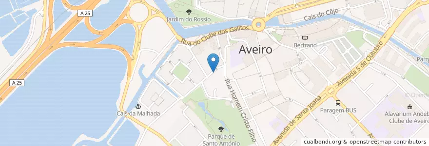 Mapa de ubicacion de Restaurante Mestre do Leme en Portugal, Aveiro, Centro, Baixo Vouga, Aveiro, Glória E Vera Cruz.