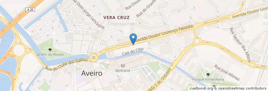 Mapa de ubicacion de Deutsche Bank en 葡萄牙, Aveiro, Centro, Baixo Vouga, Aveiro, Glória E Vera Cruz.