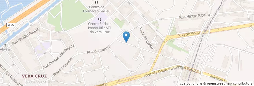 Mapa de ubicacion de Igreja Evangélica en 葡萄牙, Aveiro, Centro, Baixo Vouga, Aveiro, Glória E Vera Cruz.