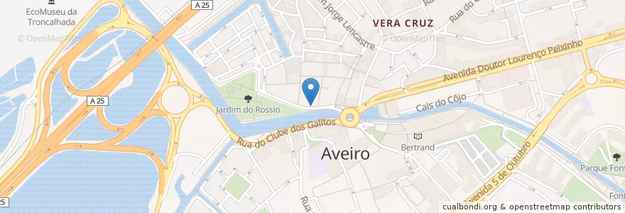 Mapa de ubicacion de Mercado Negro en 葡萄牙, Aveiro, Centro, Baixo Vouga, Aveiro, Glória E Vera Cruz.