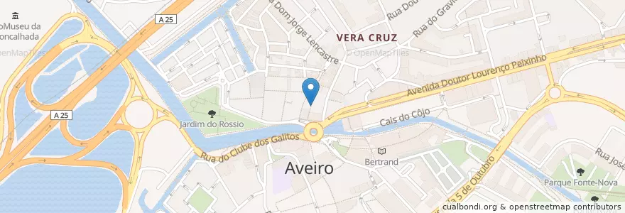 Mapa de ubicacion de Pastelaria Santa Joana en ポルトガル, Aveiro, Centro, Baixo Vouga, Aveiro, Glória E Vera Cruz.