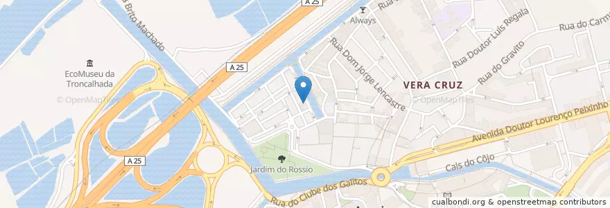 Mapa de ubicacion de Tasca do Caffe en Portugal, Aveiro, Centro, Baixo Vouga, Aveiro, Glória E Vera Cruz.