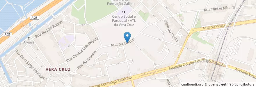 Mapa de ubicacion de Park Meter en Portogallo, Aveiro, Centro, Baixo Vouga, Aveiro, Glória E Vera Cruz.