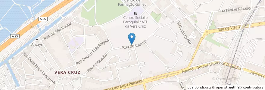 Mapa de ubicacion de Café Concha en 葡萄牙, Aveiro, Centro, Baixo Vouga, Aveiro, Glória E Vera Cruz.