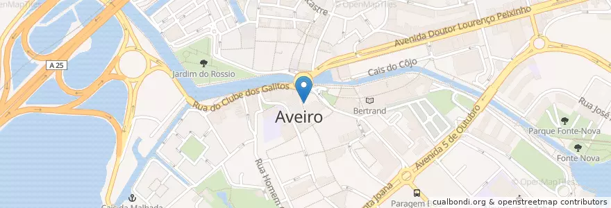Mapa de ubicacion de Farmácia Aveirense en Portekiz, Aveiro, Centro, Baixo Vouga, Aveiro, Glória E Vera Cruz.