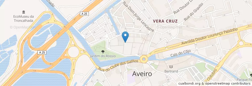 Mapa de ubicacion de Casa Necas en 葡萄牙, Aveiro, Centro, Baixo Vouga, Aveiro, Glória E Vera Cruz.