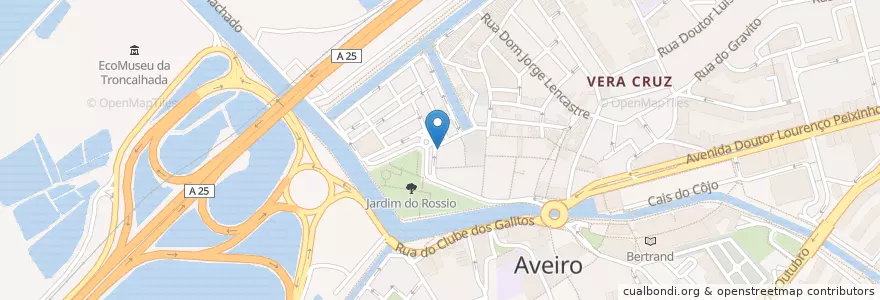 Mapa de ubicacion de O Augusto en 葡萄牙, Aveiro, Centro, Baixo Vouga, Aveiro, Glória E Vera Cruz.