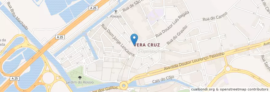 Mapa de ubicacion de Snack-Bar Picota en Portugal, Aveiro, Centro, Baixo Vouga, Aveiro, Glória E Vera Cruz.