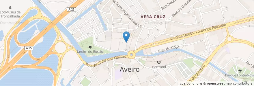 Mapa de ubicacion de International House en پرتغال, Aveiro, Centro, Baixo Vouga, Aveiro, Glória E Vera Cruz.