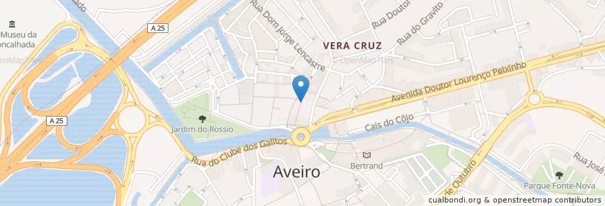 Mapa de ubicacion de Fármacia Central en 葡萄牙, Aveiro, Centro, Baixo Vouga, Aveiro, Glória E Vera Cruz.