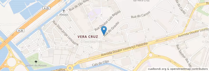 Mapa de ubicacion de Restaurante A Nossa Casa en Portugal, Aveiro, Centro, Baixo Vouga, Aveiro, Glória E Vera Cruz.