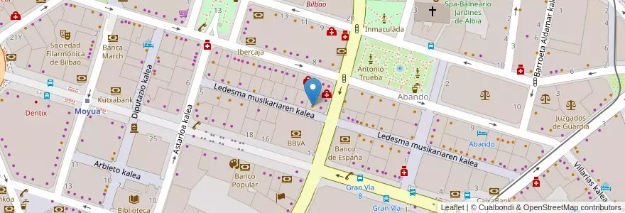 Mapa de ubicacion de 18 Lobster Bar en 西班牙, 巴斯克, 比斯开, Bilboaldea, 毕尔巴鄂.