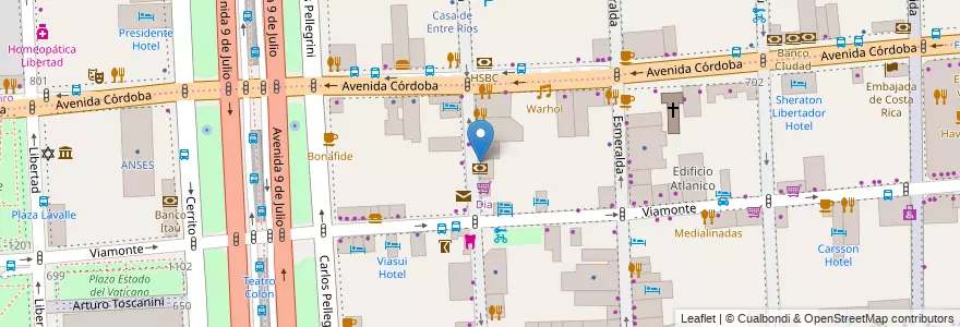 Mapa de ubicacion de 180 Burger Bar, San Nicolas en Аргентина, Буэнос-Айрес, Comuna 1, Буэнос-Айрес.