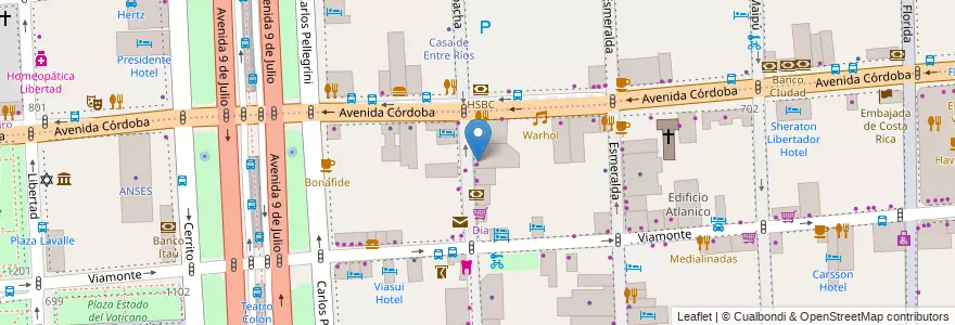Mapa de ubicacion de 180 Burger Bar, San Nicolas en Аргентина, Буэнос-Айрес, Comuna 1, Буэнос-Айрес.