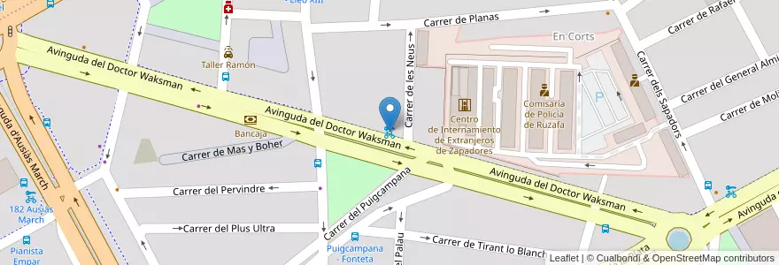 Mapa de ubicacion de 180 Doctor Waksman en 스페인, Comunitat Valenciana, València / Valencia, Comarca De València, València.