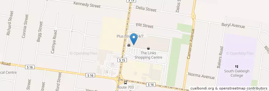 Mapa de ubicacion de Westpac en أستراليا, ولاية فيكتوريا, City Of Monash.