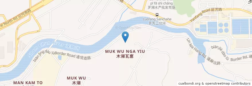 Mapa de ubicacion de 瓦窰公廁 Ngar Yiu Public Toilet en Çin, Guangdong, Shenzhen, 黄贝街道.
