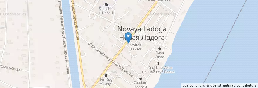 Mapa de ubicacion de Новая Ладога 187450 en Russland, Föderationskreis Nordwest, Oblast Leningrad, Волховский Район, Иссадское Сельское Поселение.