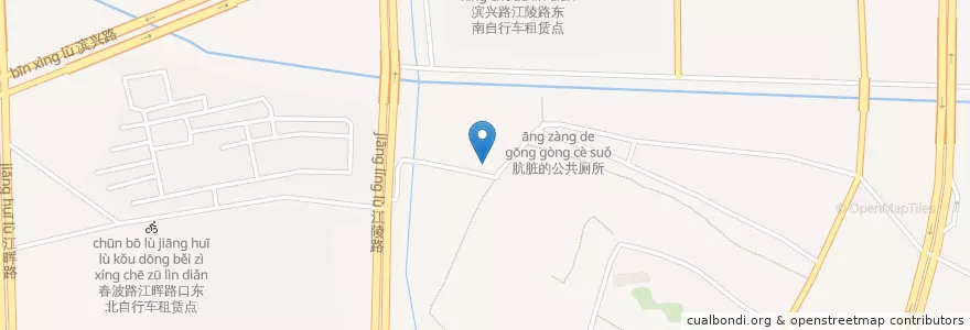 Mapa de ubicacion de 简易停车场 en Çin, Zhejiang, Hangzhou, 滨江区, 西兴街道.