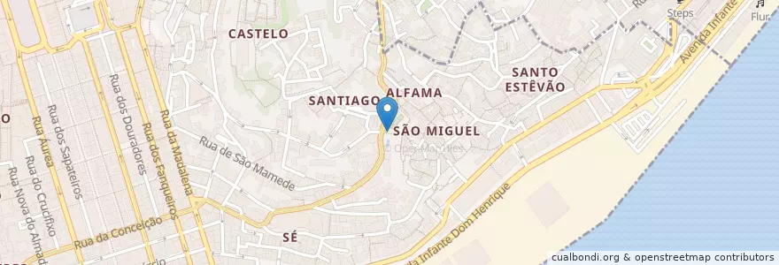 Mapa de ubicacion de Café Tofa en ポルトガル, Lisboa, Grande Lisboa, リスボン, Santa Maria Maior.