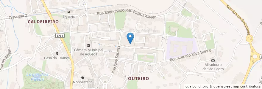 Mapa de ubicacion de Avenida en Portugal, Aveiro, Centro, Baixo Vouga, Águeda, Águeda E Borralha.