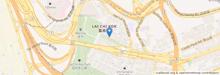 Mapa de ubicacion de 星展銀行 DBS en China, Guangdong, Hongkong, Kowloon, New Territories, 深水埗區 Sham Shui Po District.