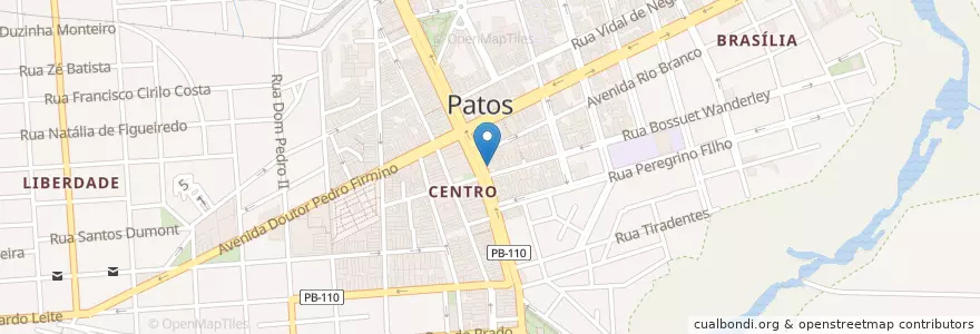 Mapa de ubicacion de Posto Paizão en ブラジル, 北東部地域, パライバ, Região Metropolitana De Patos, Região Geográfica Intermediária De Patos, Região Geográfica Imediata De Patos, Patos.