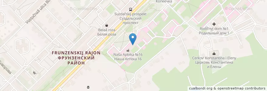 Mapa de ubicacion de Областная детская клиническая больница en Russie, District Fédéral Central, Oblast De Vladimir, Городской Округ Владимир.