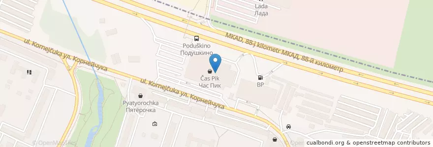 Mapa de ubicacion de Макдоналдс en 러시아, Центральный Федеральный Округ, Москва, Северо-Восточный Административный Округ, Район Бибирево.
