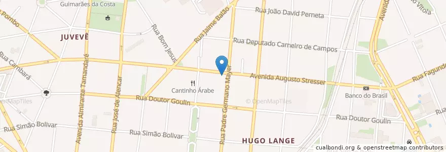 Mapa de ubicacion de AGF Hugo Lange en 巴西, 南部, 巴拉那, Região Geográfica Intermediária De Curitiba, Região Metropolitana De Curitiba, Microrregião De Curitiba, 库里蒂巴.