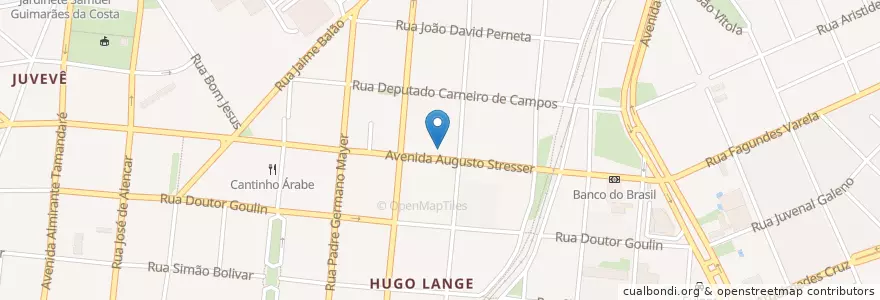 Mapa de ubicacion de Bradesco - Hugo Lange en ブラジル, 南部地域, パラナ, Região Geográfica Intermediária De Curitiba, Região Metropolitana De Curitiba, Microrregião De Curitiba, クリチバ.