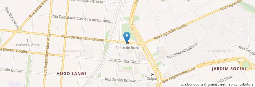 Mapa de ubicacion de Banco do Brasil en Brazilië, Regio Zuid, Paraná, Região Geográfica Intermediária De Curitiba, Região Metropolitana De Curitiba, Microrregião De Curitiba, Curitiba.