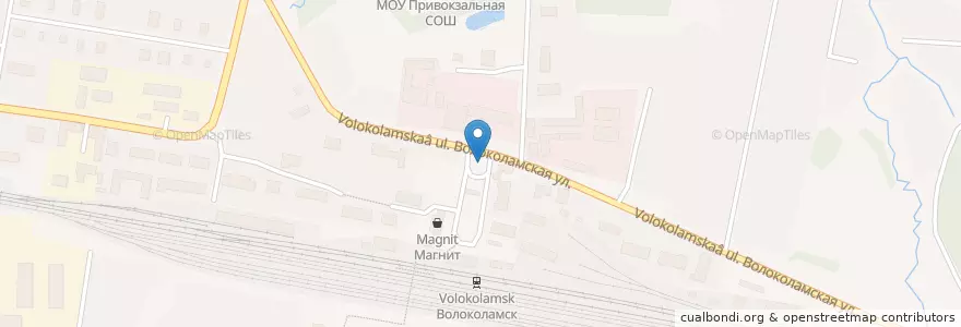 Mapa de ubicacion de Вокзал (Волоколамск) en Rusland, Centraal Federaal District, Oblast Moskou, Волоколамский Городской Округ.