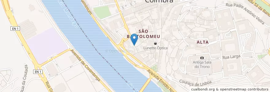 Mapa de ubicacion de MB Multibanco en 葡萄牙, Centro, Baixo Mondego, Coimbra, Coimbra, Sé Nova, Santa Cruz, Almedina E São Bartolomeu.