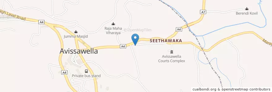 Mapa de ubicacion de St.Mary's College en Sri Lanka, බස්නාහිර පළාත, කොළඹ දිස්ත්‍රික්කය, කෑගල්ල දිස්ත්‍රික්කය.