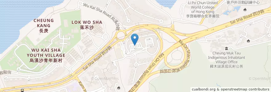 Mapa de ubicacion de 烏溪沙站 Wu Kai Sha Station en 中国, 香港, 広東省, 新界, 沙田區 Sha Tin District.
