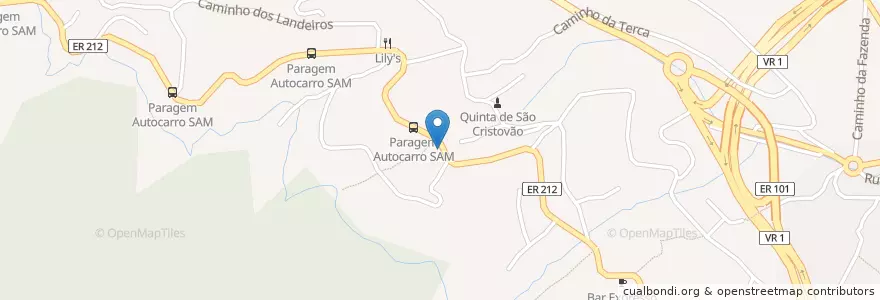 Mapa de ubicacion de O Taxi en Portugal, Machico, Machico.
