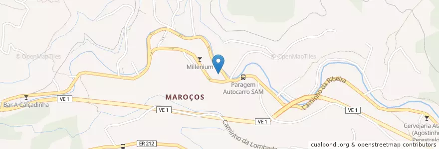 Mapa de ubicacion de Escola dos Maroços en پرتغال, Machico, Machico.